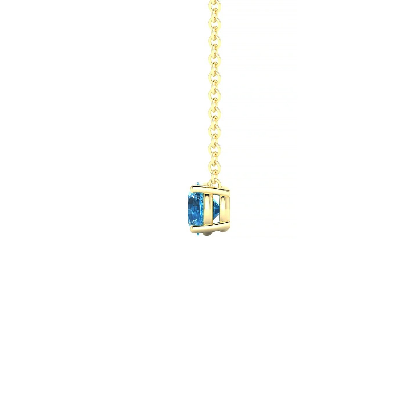 Radiance | 18k Yellow Gold 4.5 mm Round Topaz Pendant