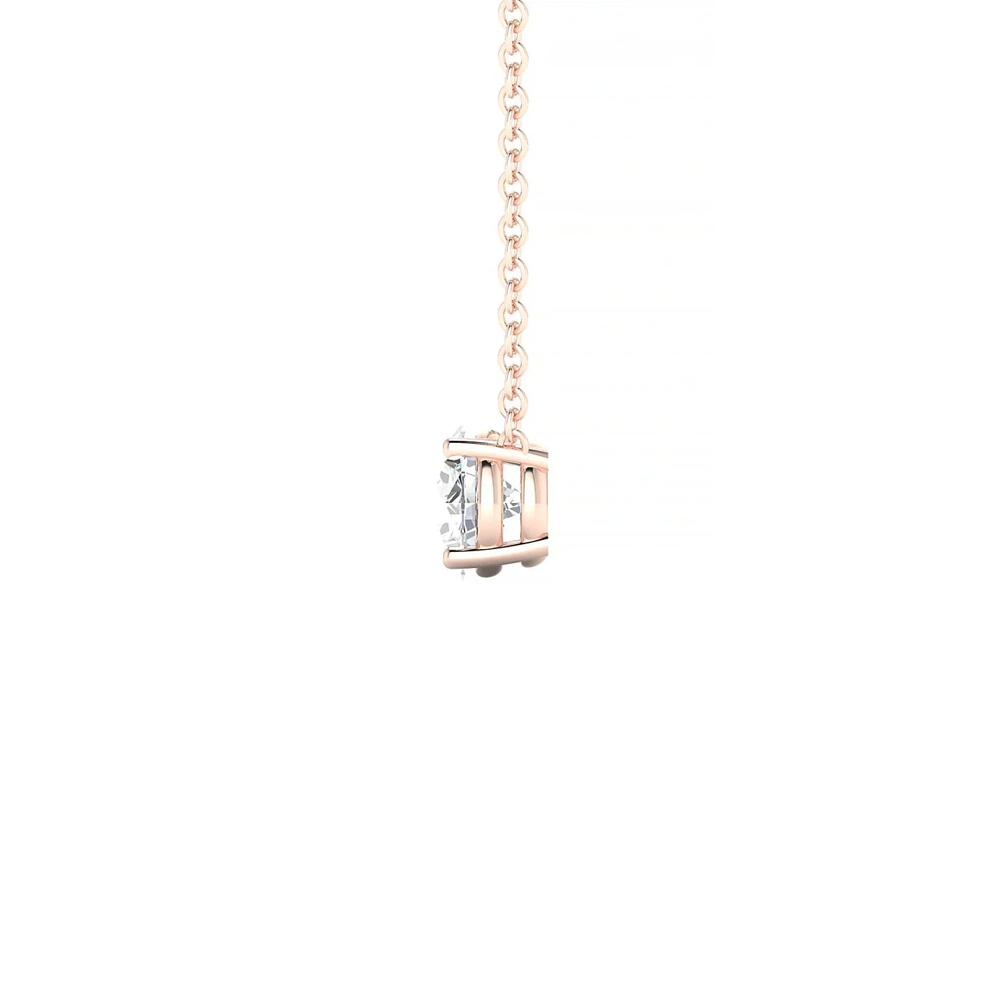 Radiance | 18k Rose Gold 5.2 mm Round Diamond Pendant