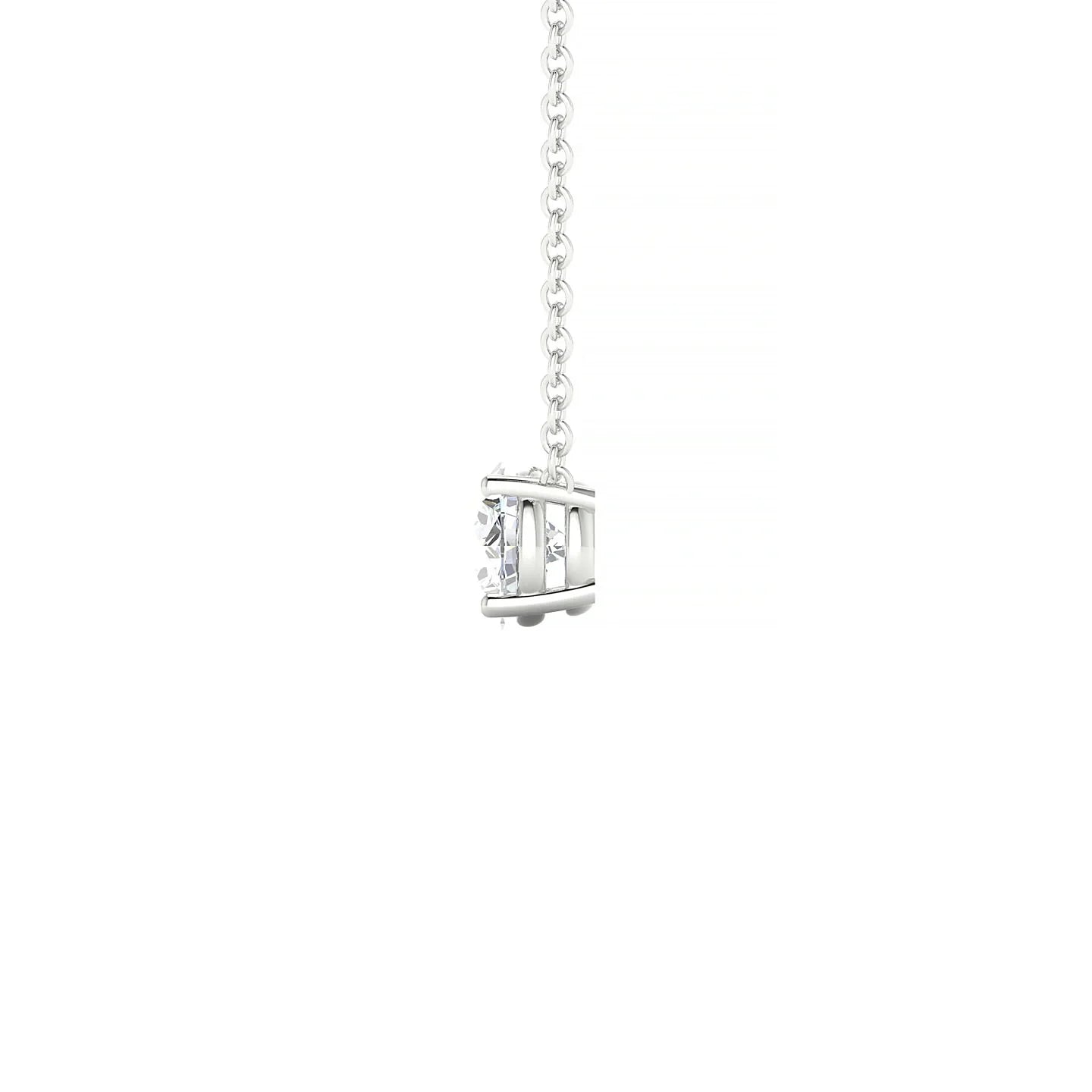 Radiance | 18k White Gold 5.2 mm Round Diamond Pendant