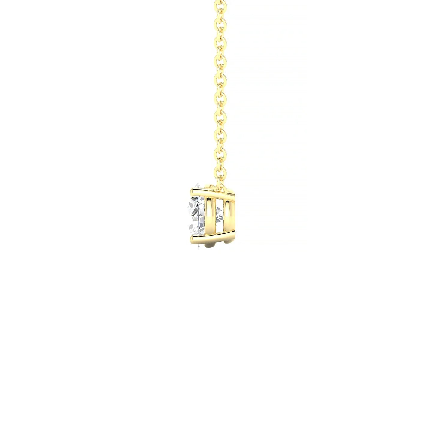 Radiance | 18k Yellow Gold 5.2 mm Round Diamond Pendant