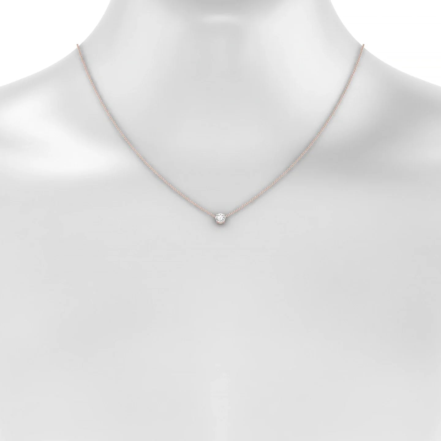 Radiance | 18k Rose Gold 5.2 mm Round Diamond Pendant