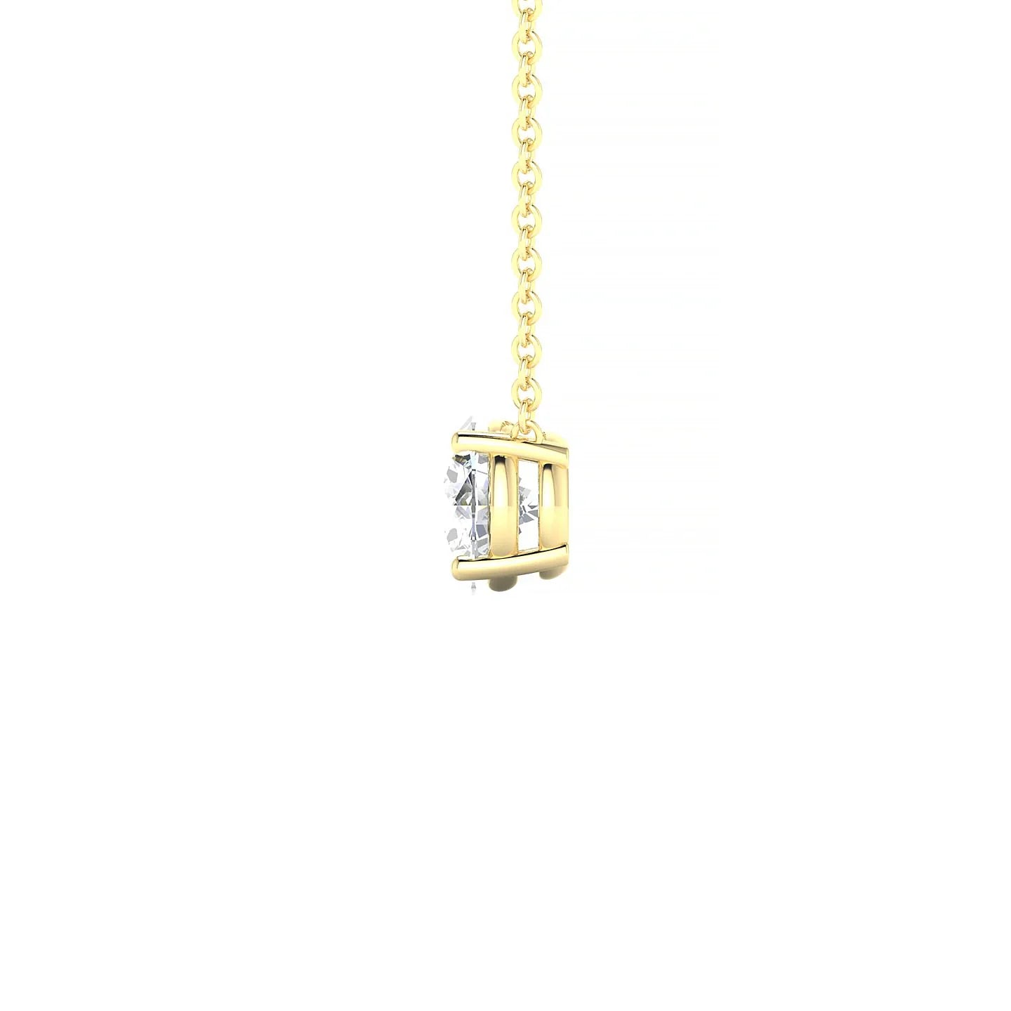 Radiance | 18k Yellow Gold 5.7 mm Round Diamond Pendant