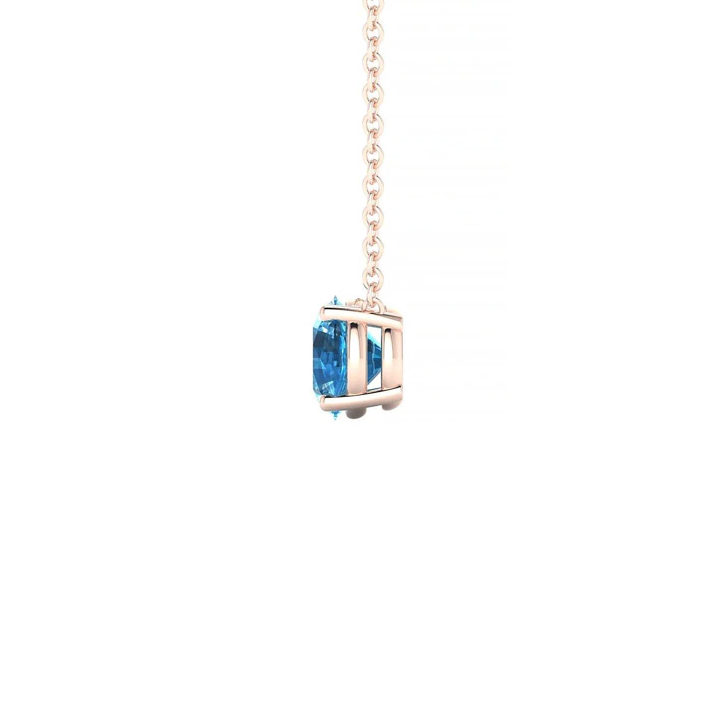 Radiance | 18k Rose Gold 6 mm Round Topaz Pendant