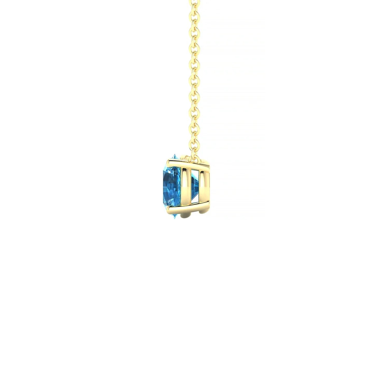 Radiance | 18k Yellow Gold 6 mm Round Topaz Pendant