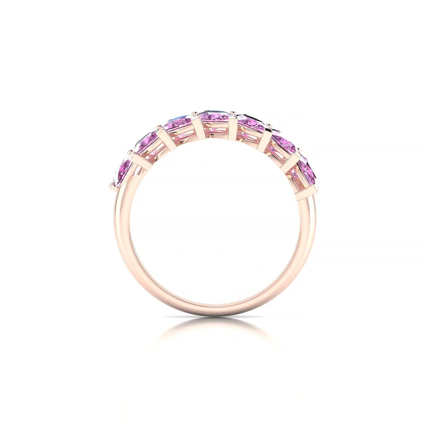 Rain | 18k Rose Gold 5 x 3 mm Pear Pink Sapphire Ring