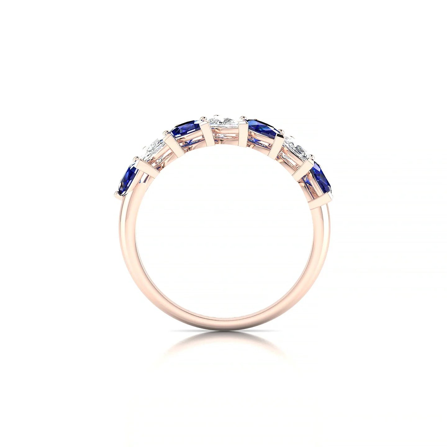 Rain | 18k Rose Gold 5 x 3 mm Pear Sapphire & Diamond Ring