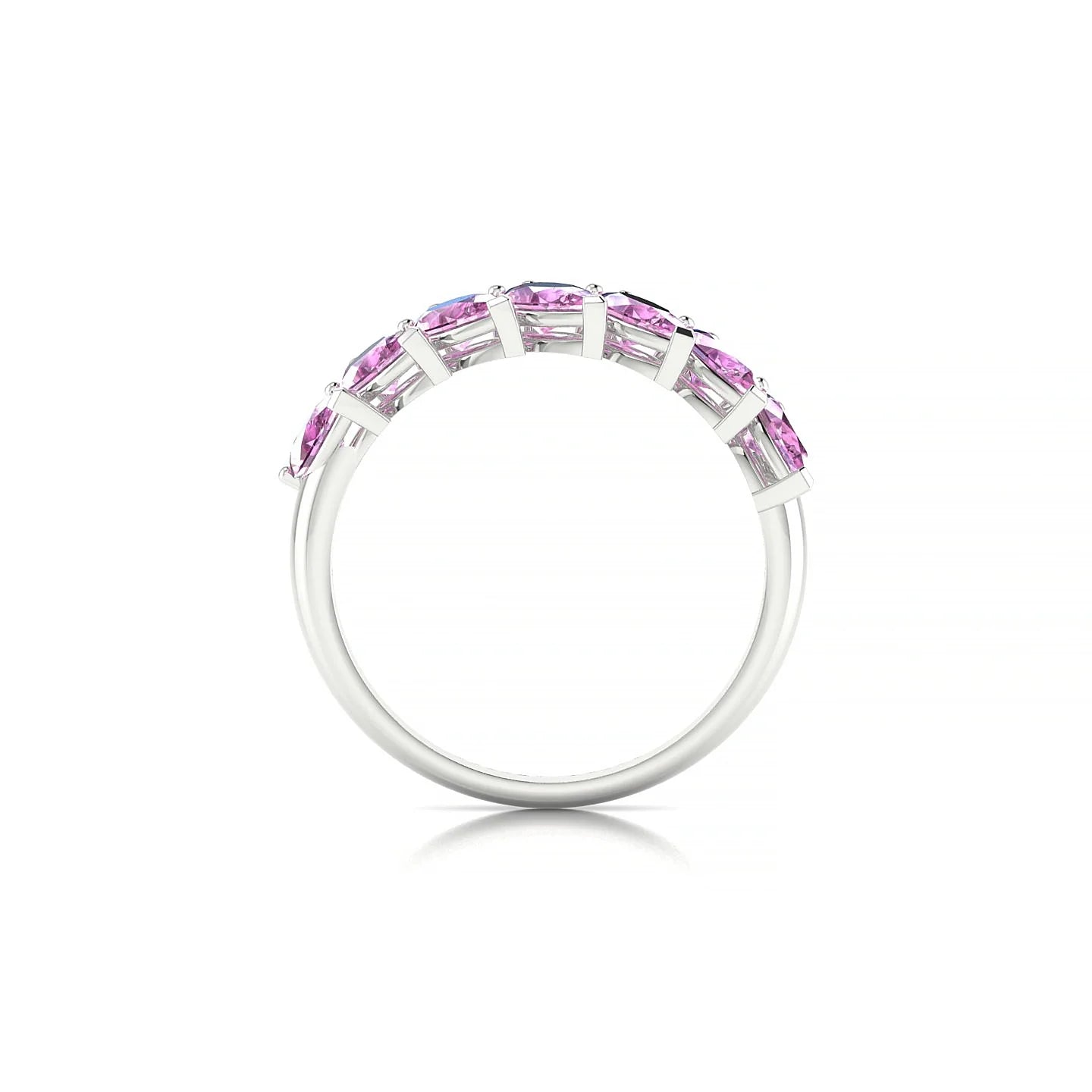 Rain | 18k White Gold 5 x 3 mm Pear Pink Sapphire Ring