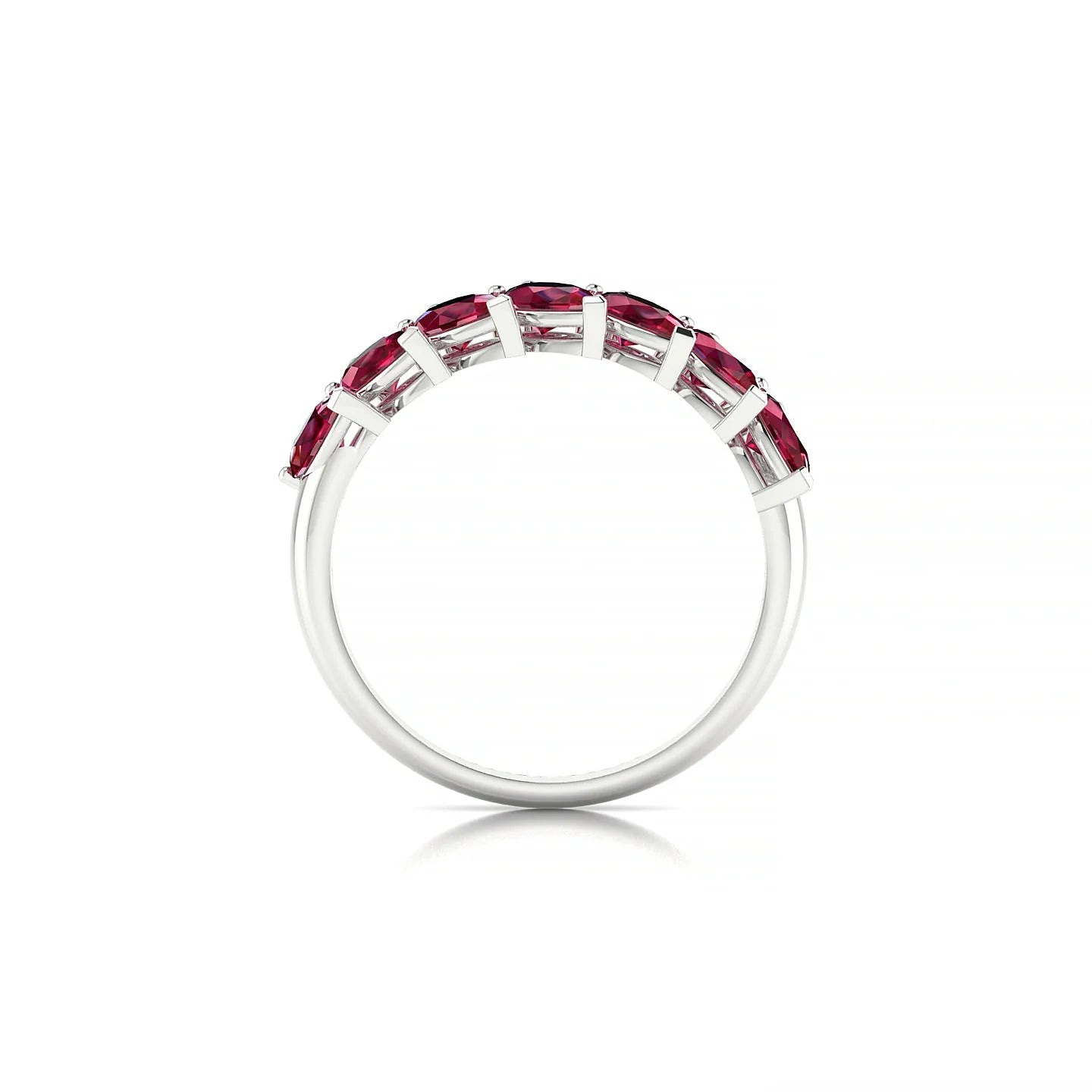 Rain | 18k White Gold 5 x 3 mm Pear Ruby Ring