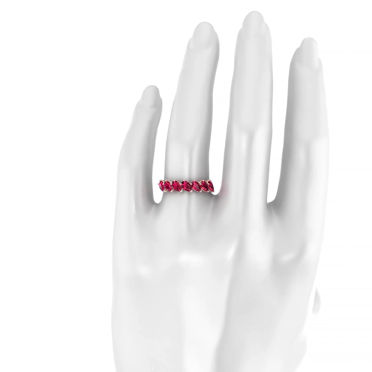 Rain | 18k Rose Gold 5 x 3 mm Pear Ruby Ring