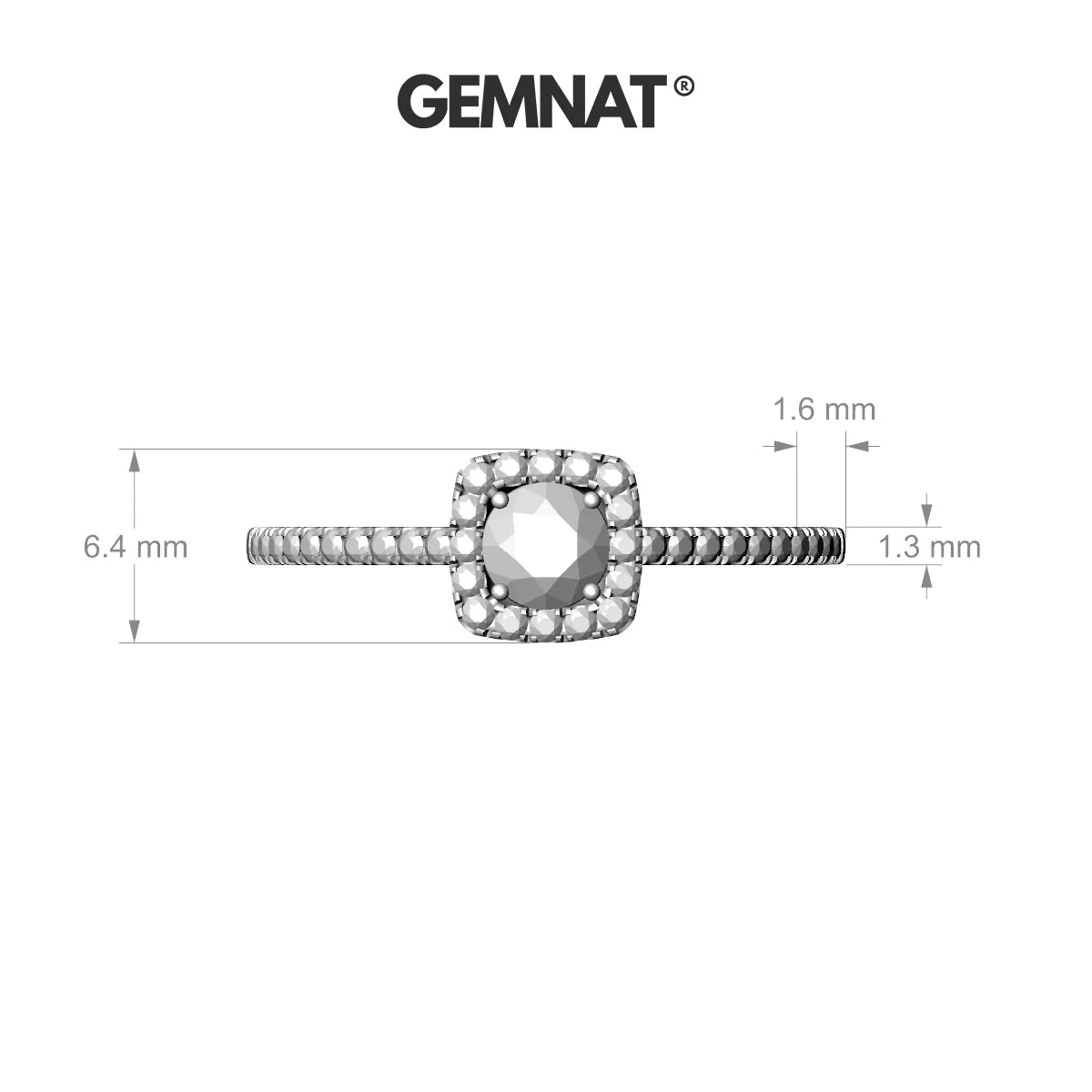 Reign | 18k Rose Gold 4.2 mm Round Diamond Ring