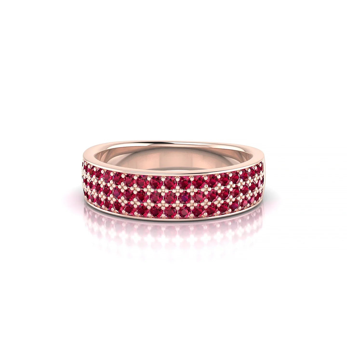 Repose | 18k Rose Gold 1.3 mm Round Ruby Ring