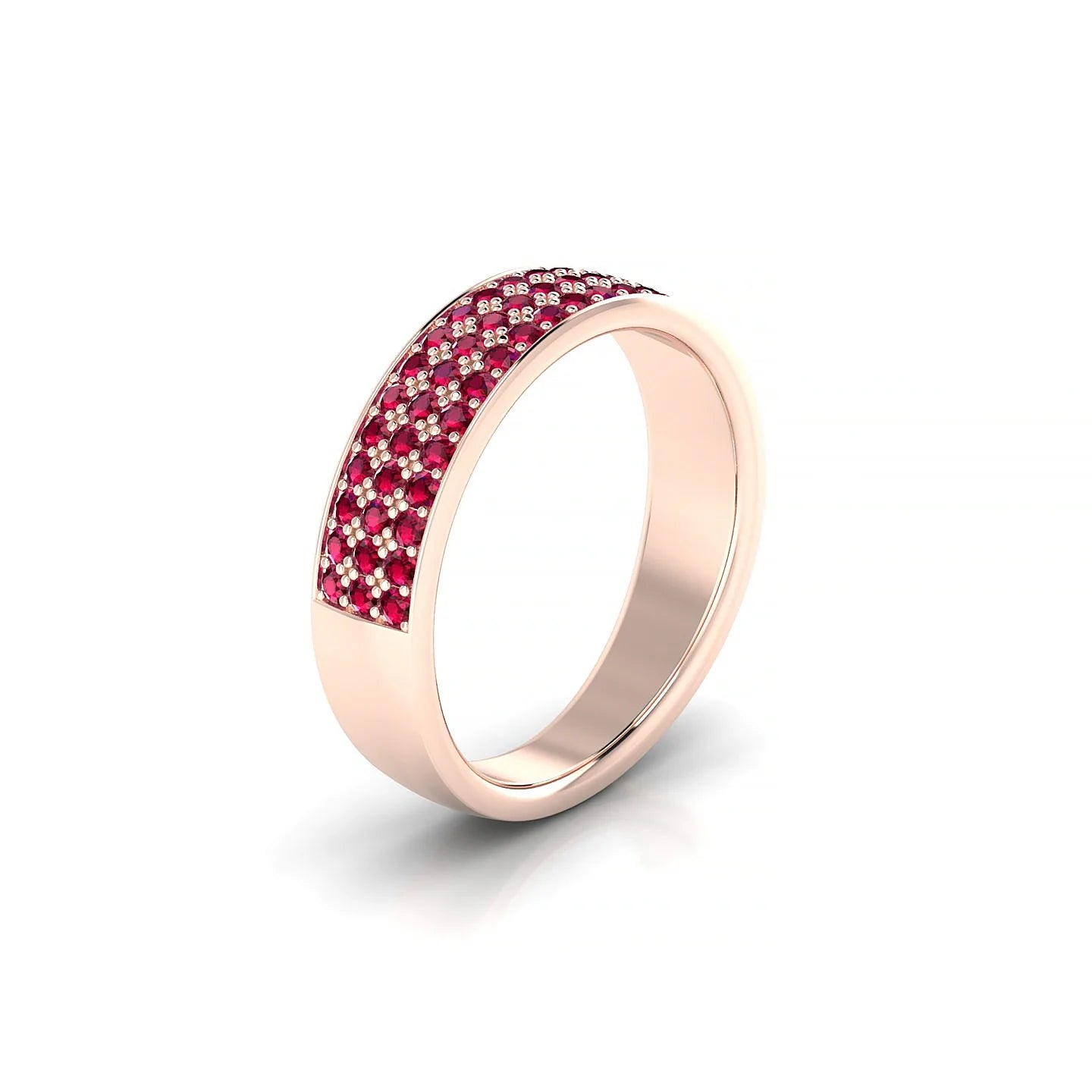 Repose | 18k Rose Gold 1.3 mm Round Ruby Ring