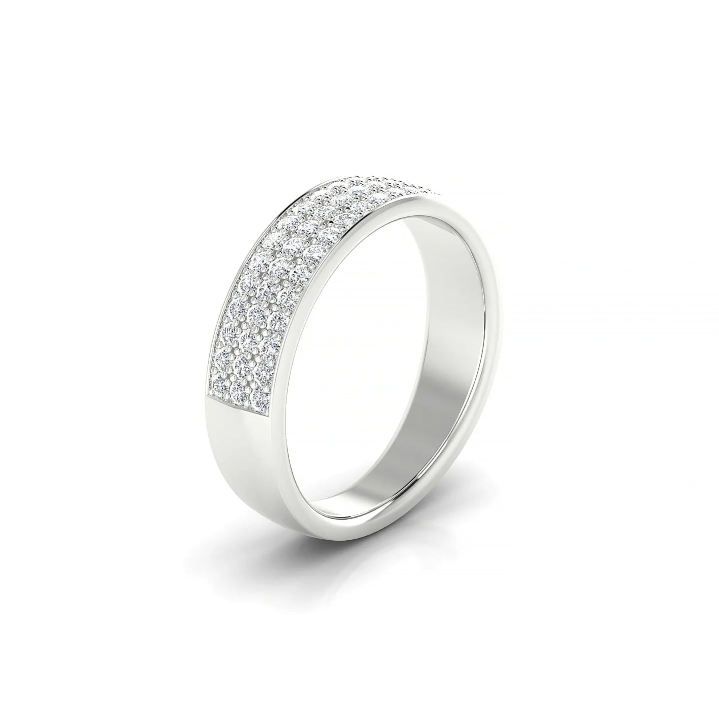 Repose | 18k White Gold 1.3 mm Round Diamond Ring