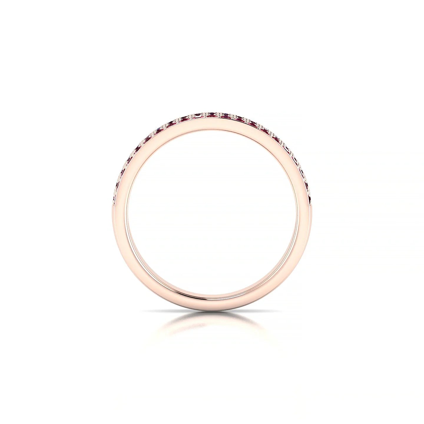 Repose | 18k Rose Gold 1.3 mm Round Ruby Ring