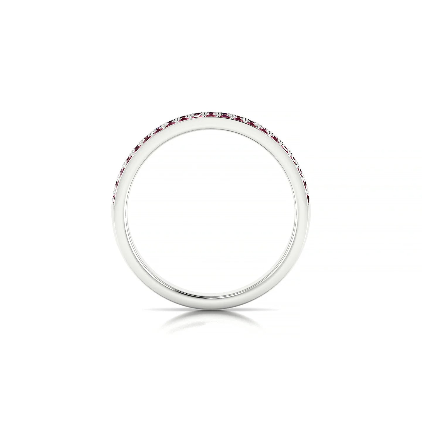 Repose | 18k White Gold 1.3 mm Round Ruby Ring