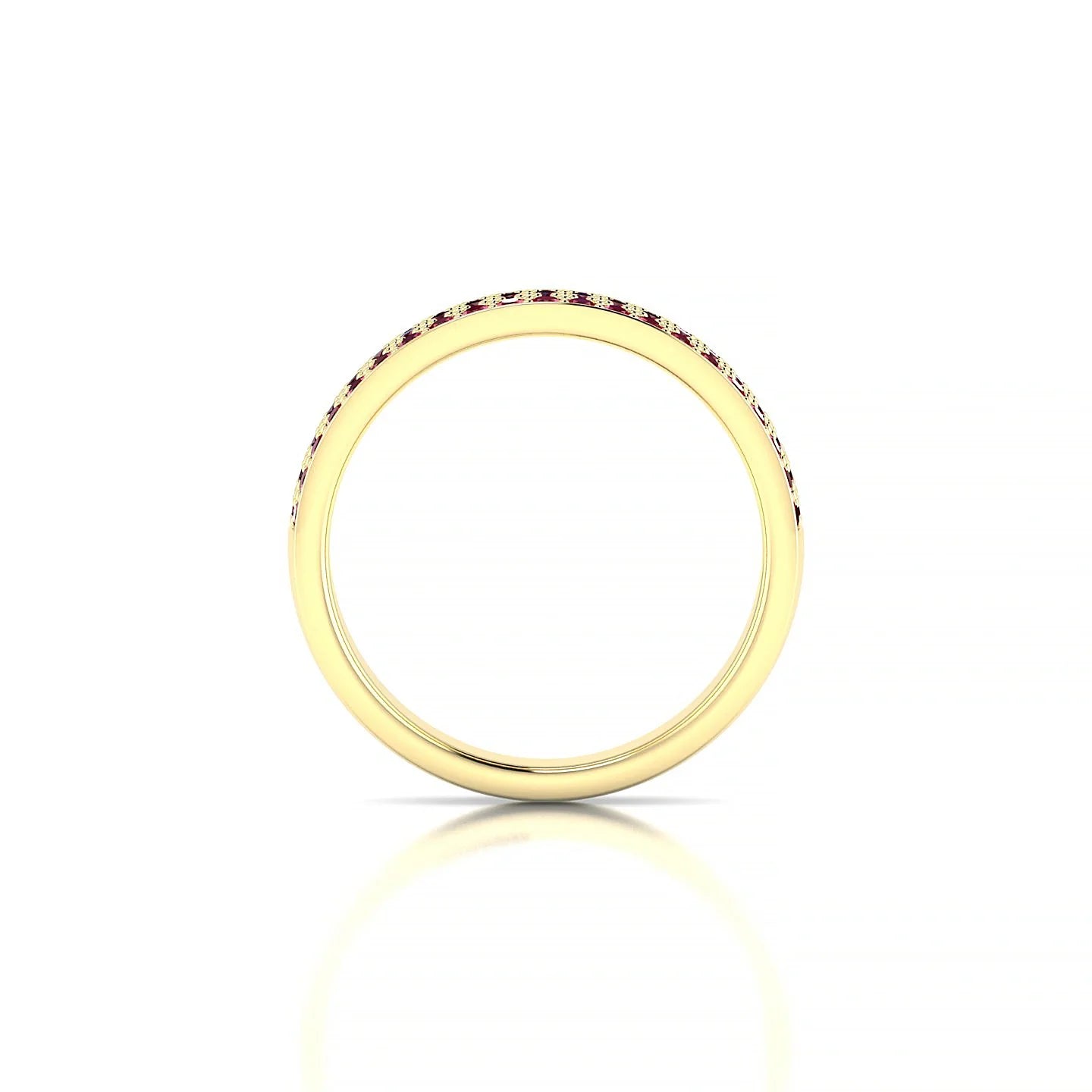Repose | 18k Yellow Gold 1.3 mm Round Ruby Ring