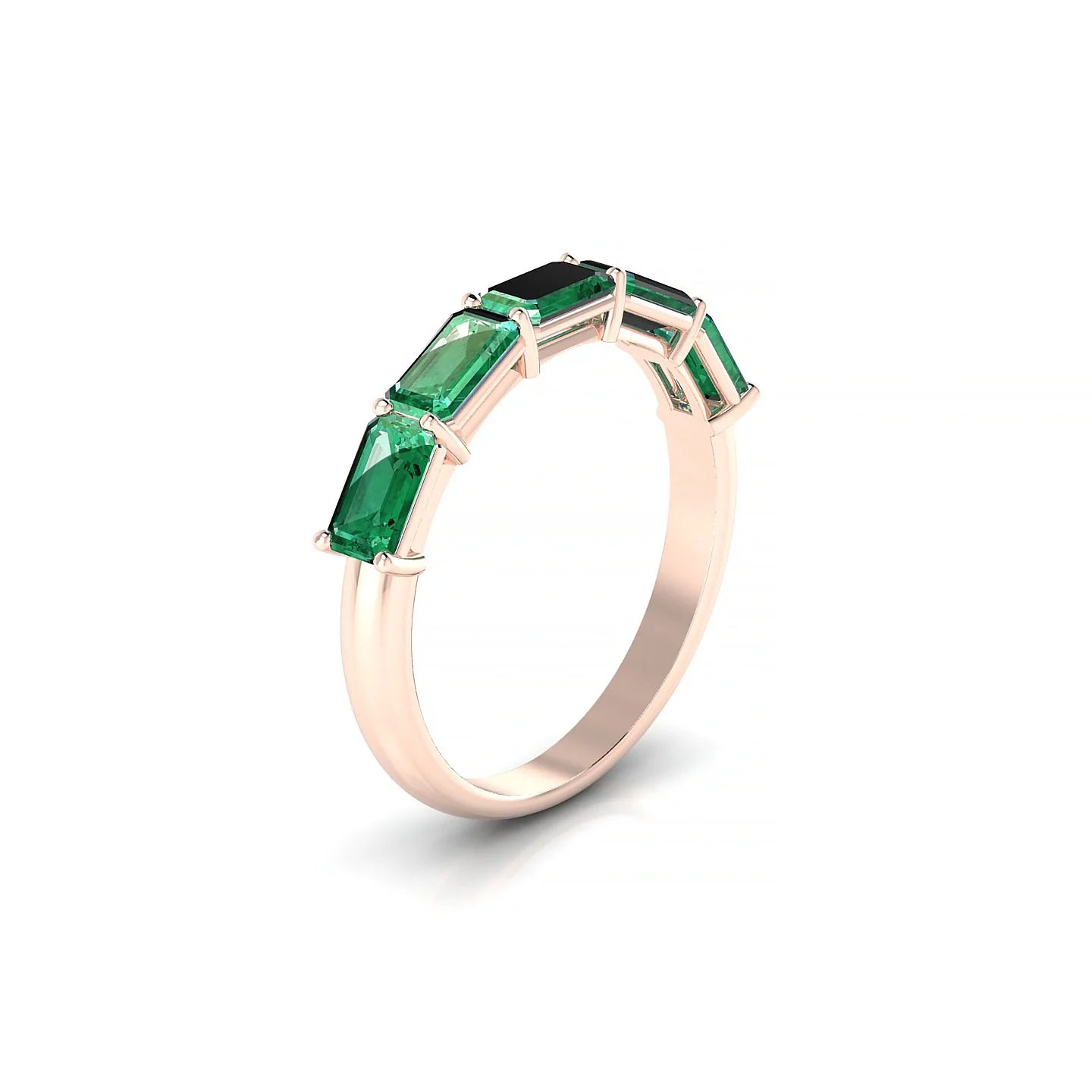 Reverence | 18k Rose Gold 5 x 3 mm Emerald Emerald Ring