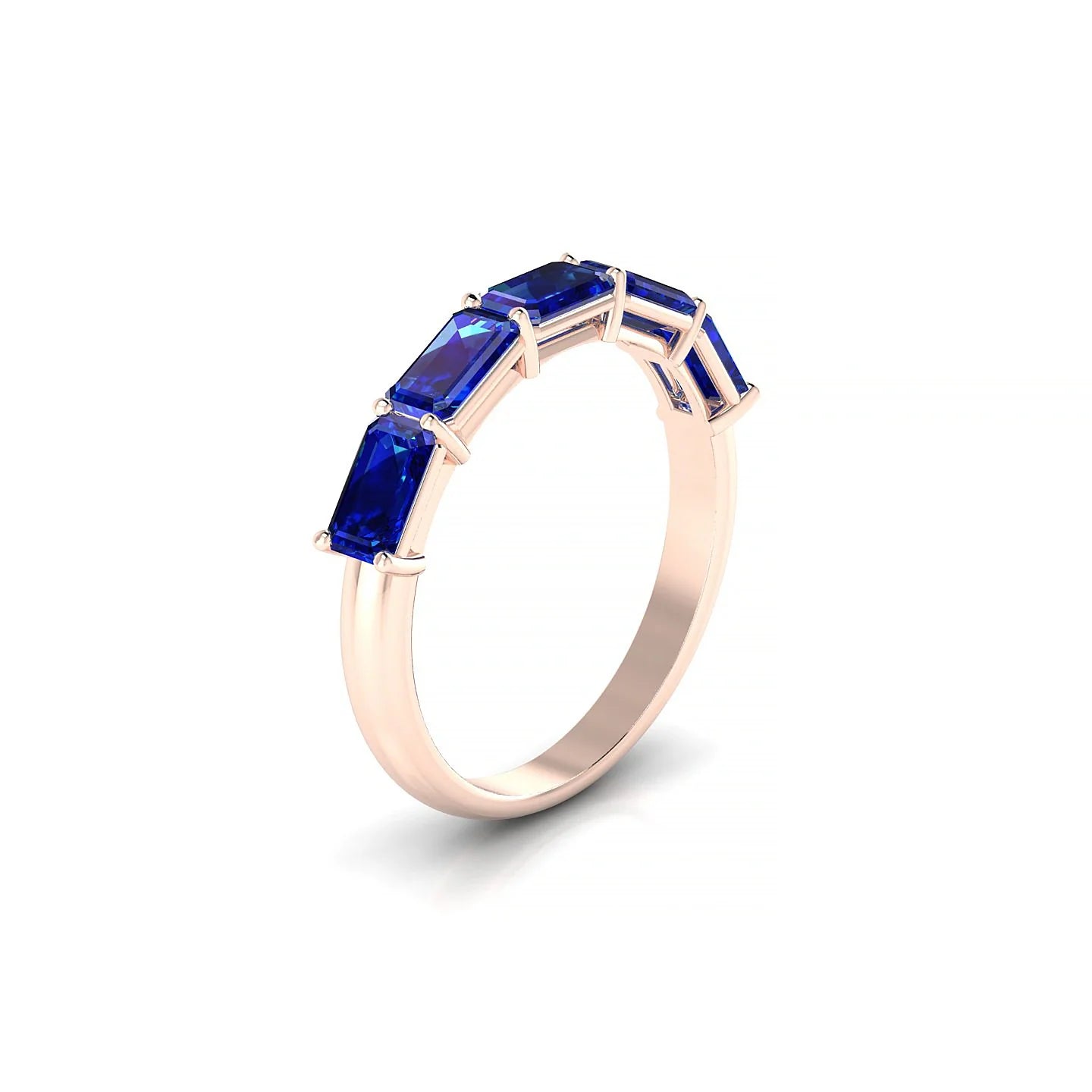 Reverence | 18k Rose Gold 5 x 3 mm Emerald Sapphire Ring