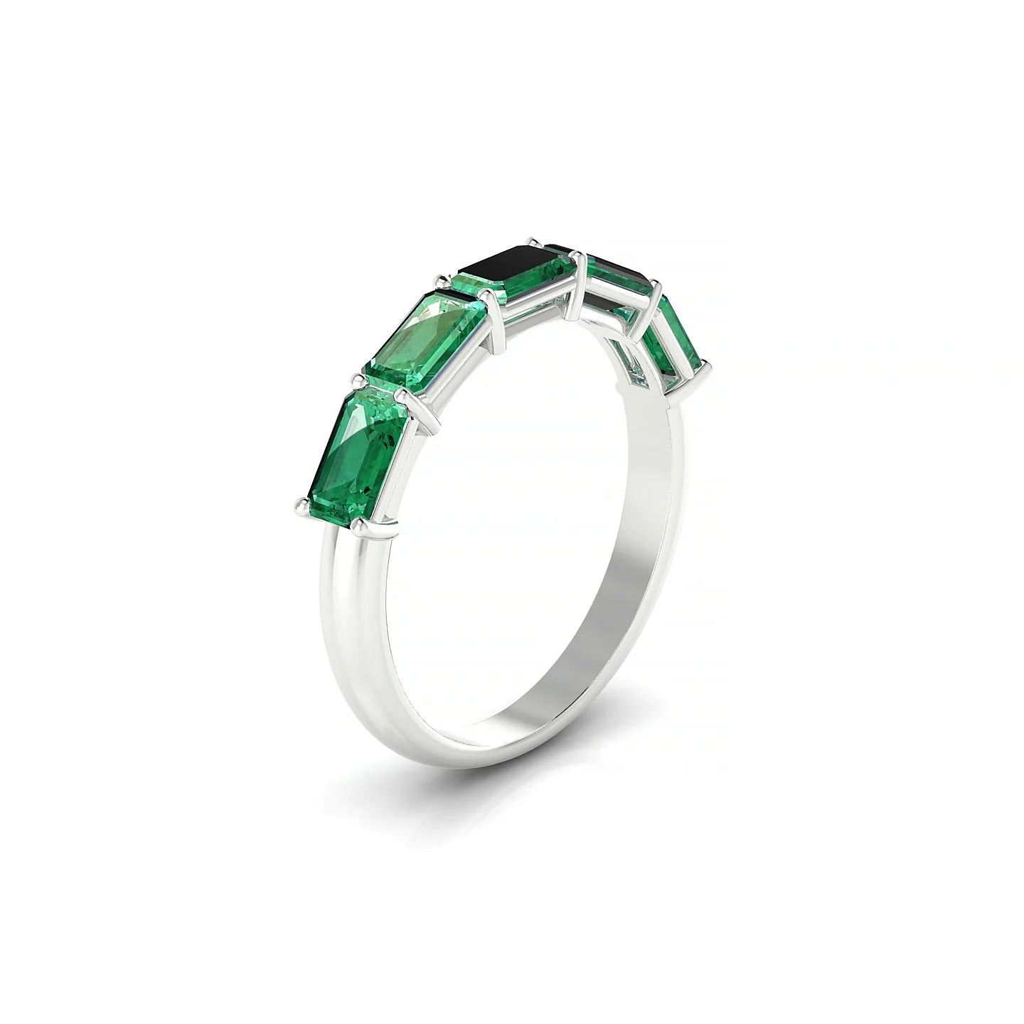 Reverence | 18k White Gold 5 x 3 mm Emerald Emerald Ring