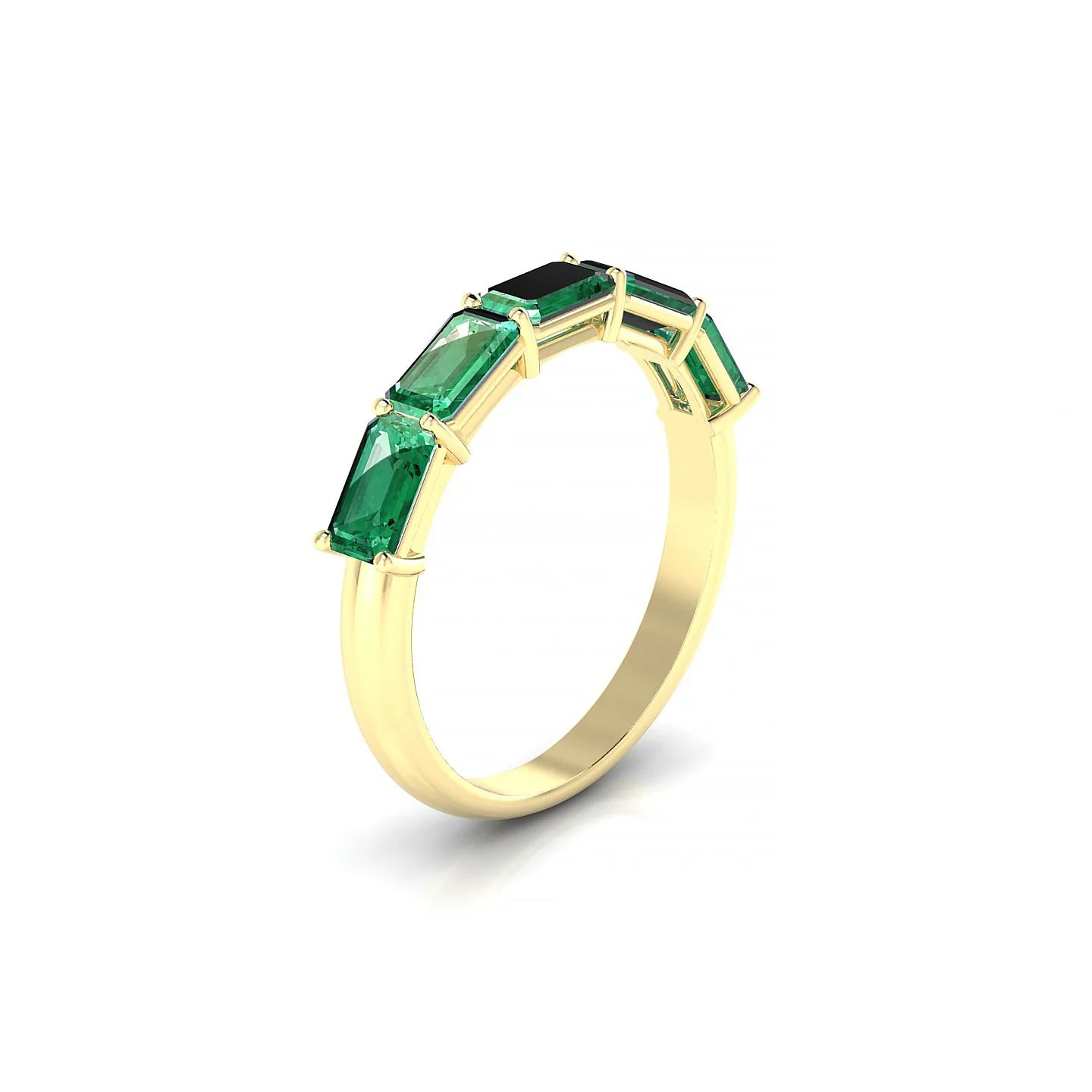 Reverence | 18k Yellow Gold 5 x 3 mm Emerald Emerald Ring