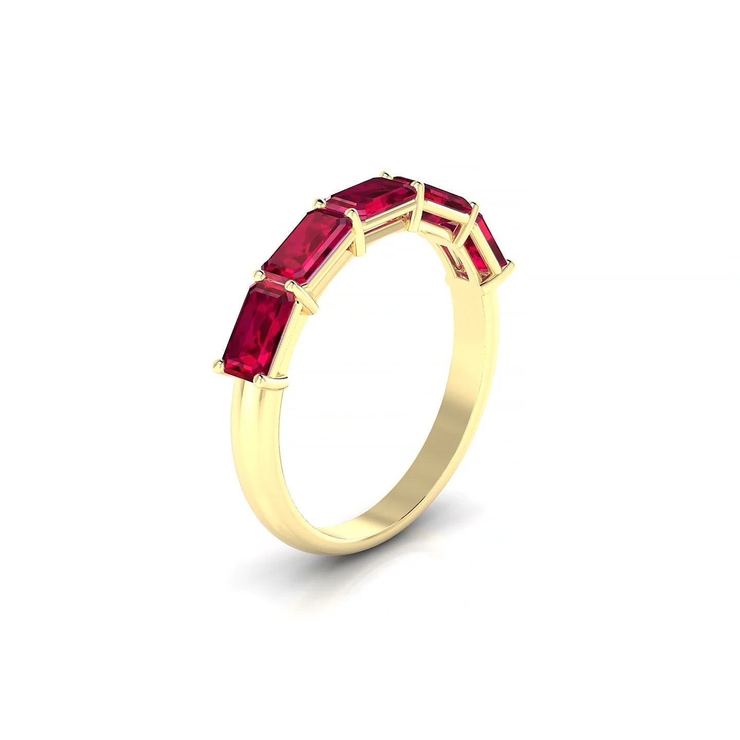 Reverence | 18k Yellow Gold 5 x 3 mm Emerald Ruby Ring