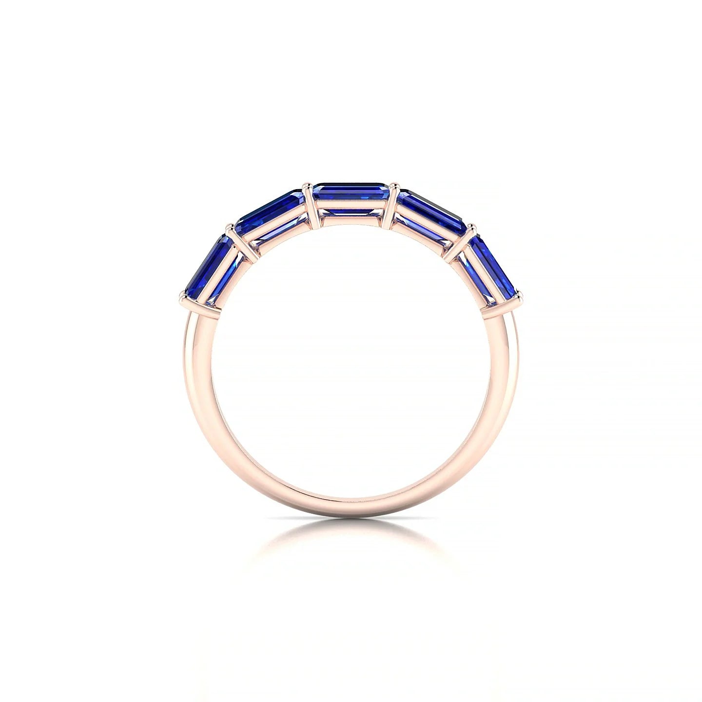 Reverence | 18k Rose Gold 5 x 3 mm Emerald Sapphire Ring
