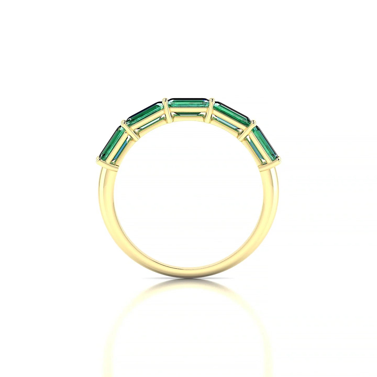 Reverence | 18k Yellow Gold 5 x 3 mm Emerald Emerald Ring