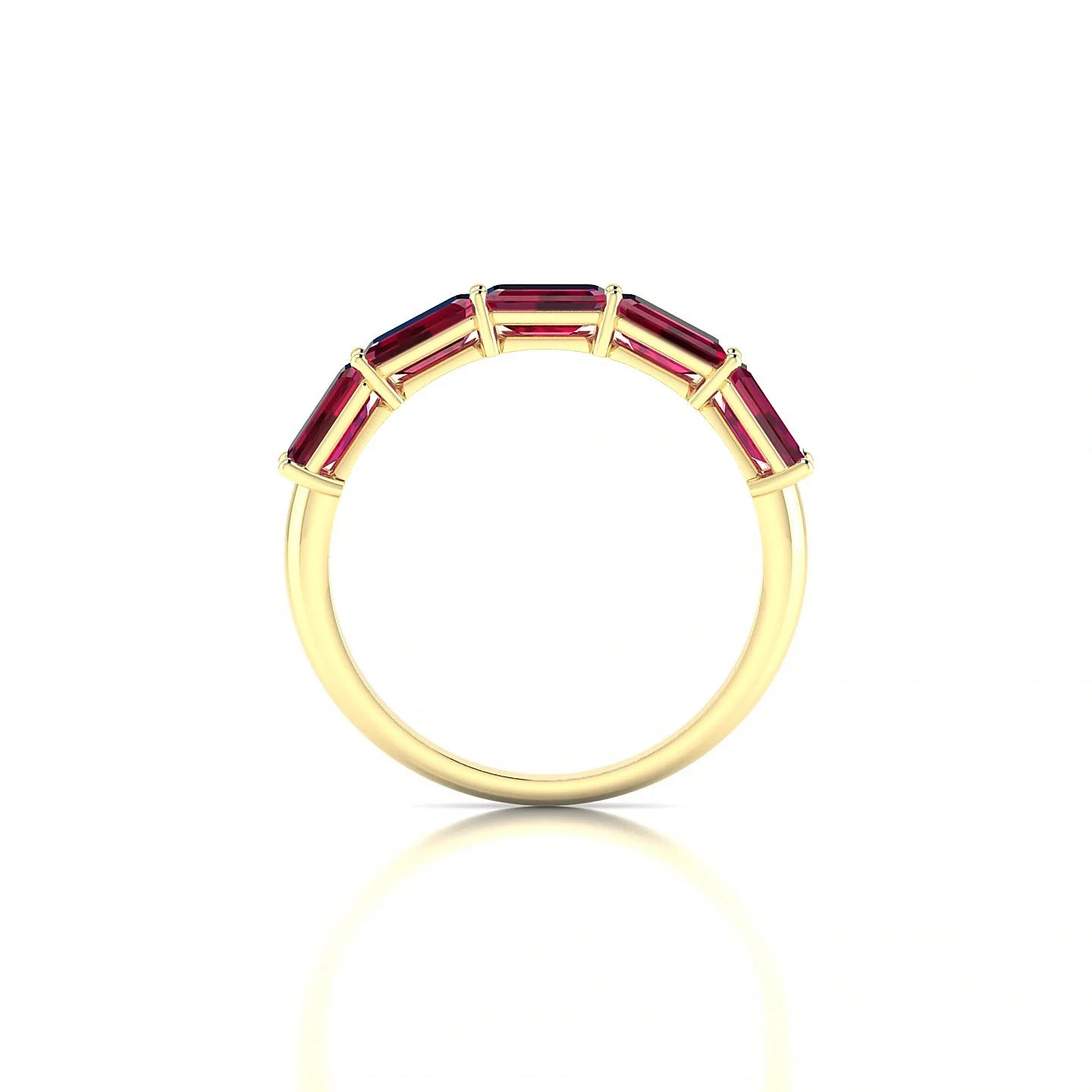 Reverence | 18k Yellow Gold 5 x 3 mm Emerald Ruby Ring