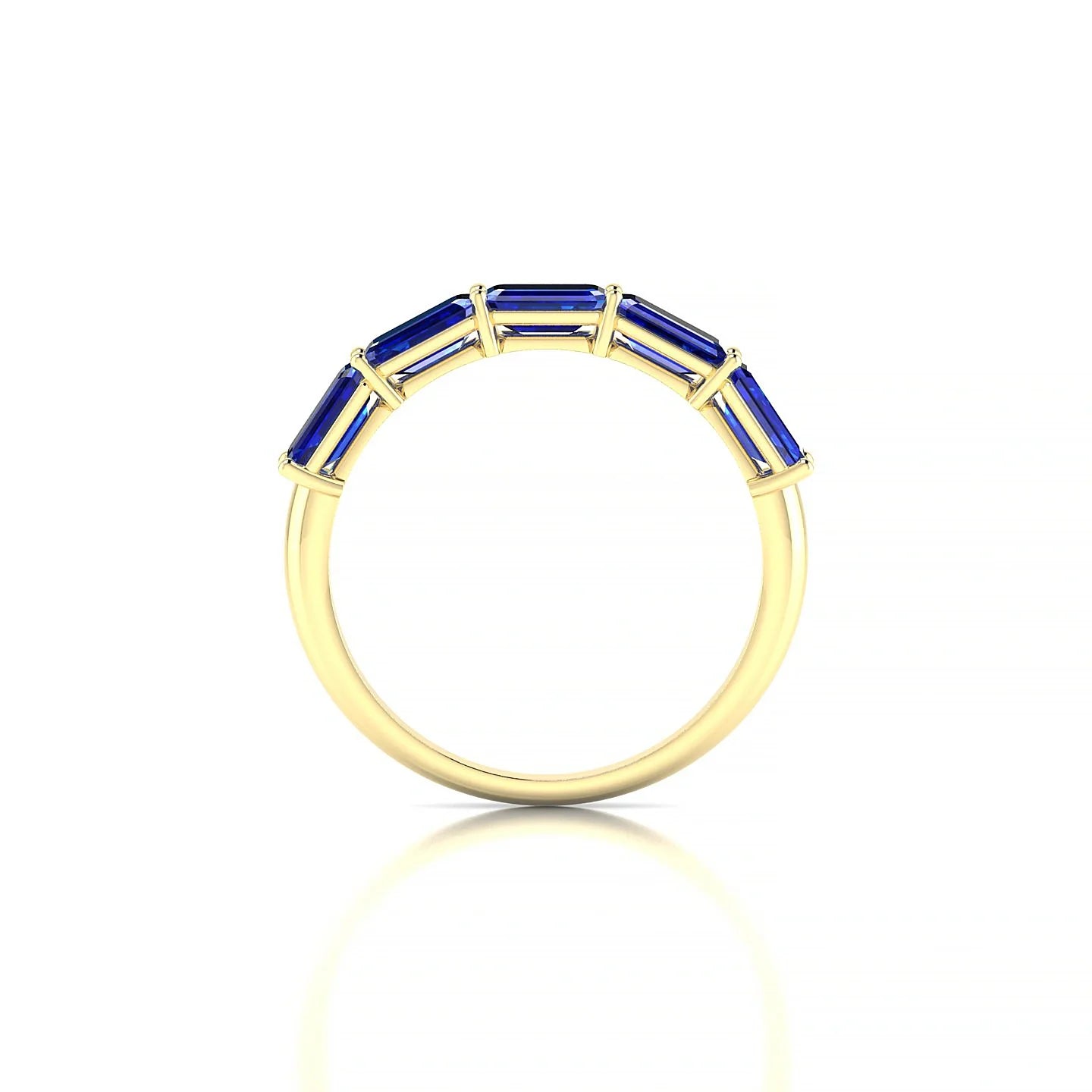 Reverence | 18k Yellow Gold 5 x 3 mm Emerald Sapphire Ring