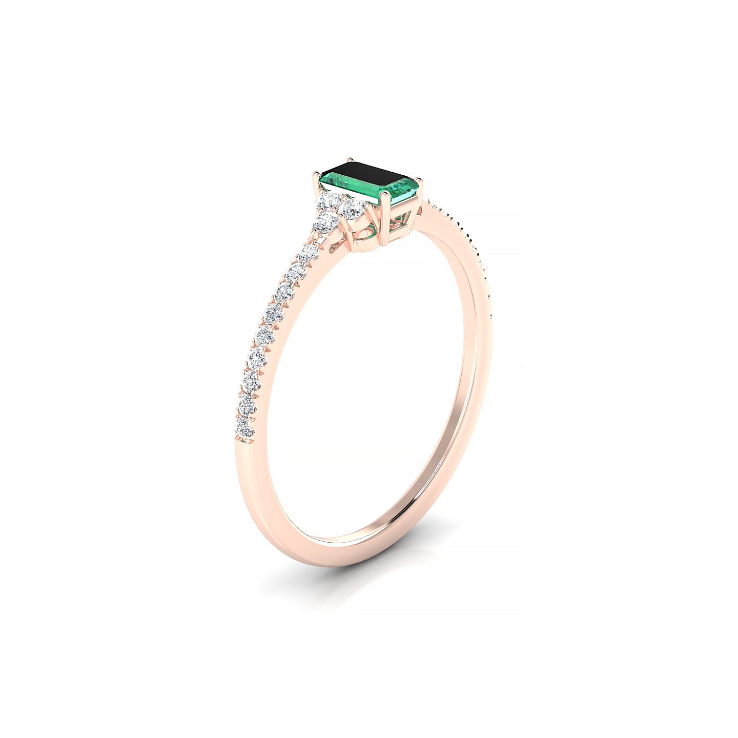 Reverie | 18k Rose Gold 5 x 3 mm Emerald Emerald Ring