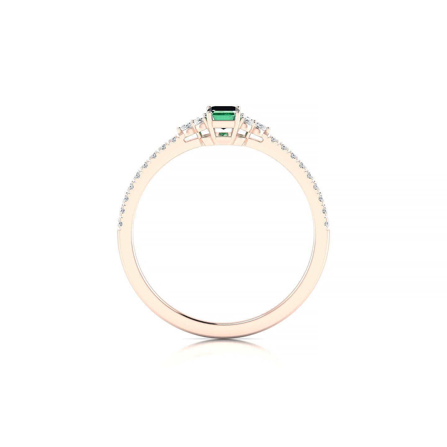 Reverie | 18k Rose Gold 5 x 3 mm Emerald Emerald Ring