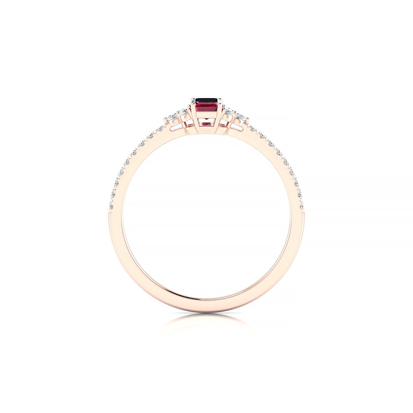 Reverie | 18k Rose Gold 5 x 3 mm Emerald Ruby Ring