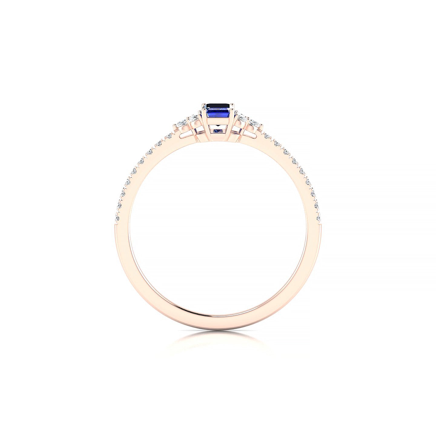Reverie | 18k Rose Gold 5 x 3 mm Emerald Sapphire Ring