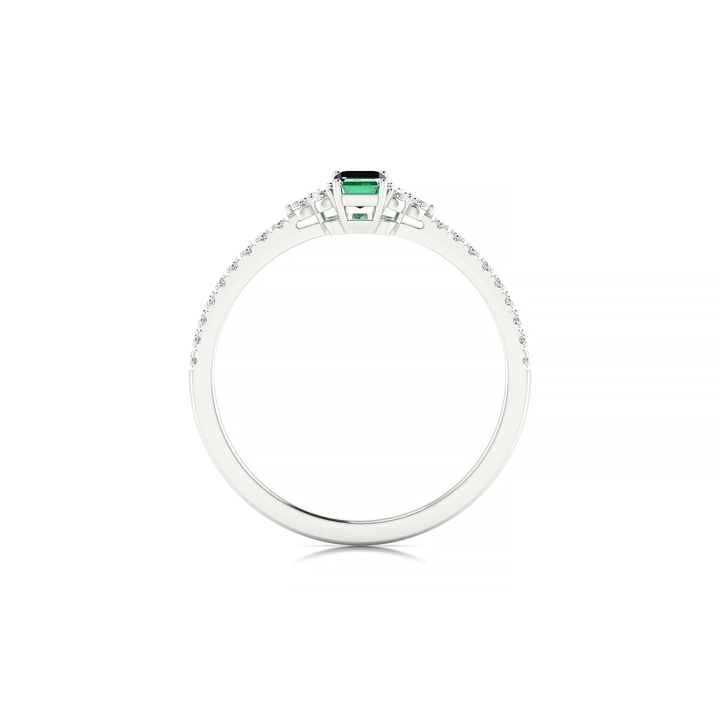 Reverie | 18k White Gold 5 x 3 mm Emerald Emerald Ring