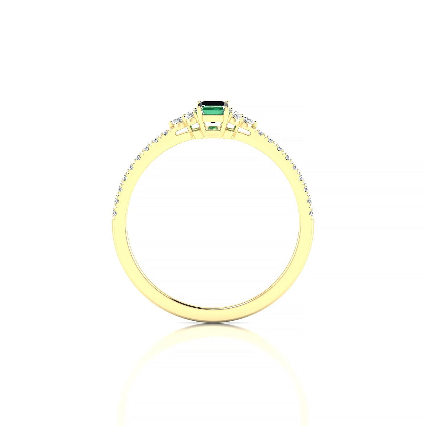 Reverie | 18k Yellow Gold 5 x 3 mm Emerald Emerald Ring