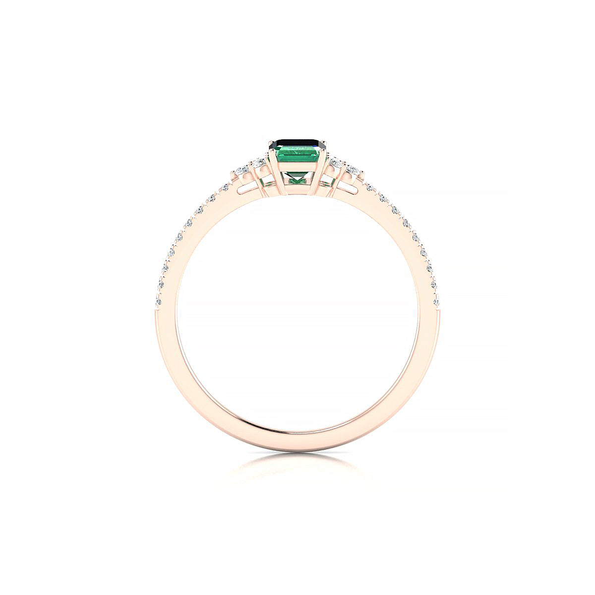 Reverie | 18k Rose Gold 6 x 4 mm Emerald Emerald Ring