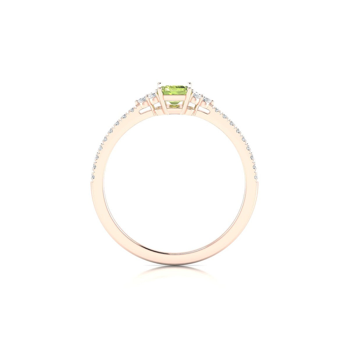 Reverie | 18k Rose Gold 6 x 4 mm Emerald Peridot Ring