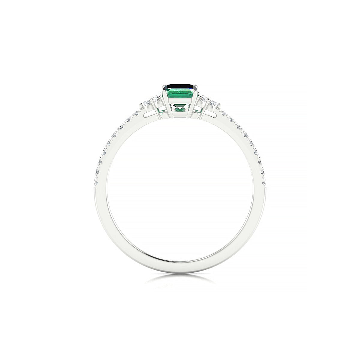 Reverie | 18k White Gold 6 x 4 mm Emerald Emerald Ring