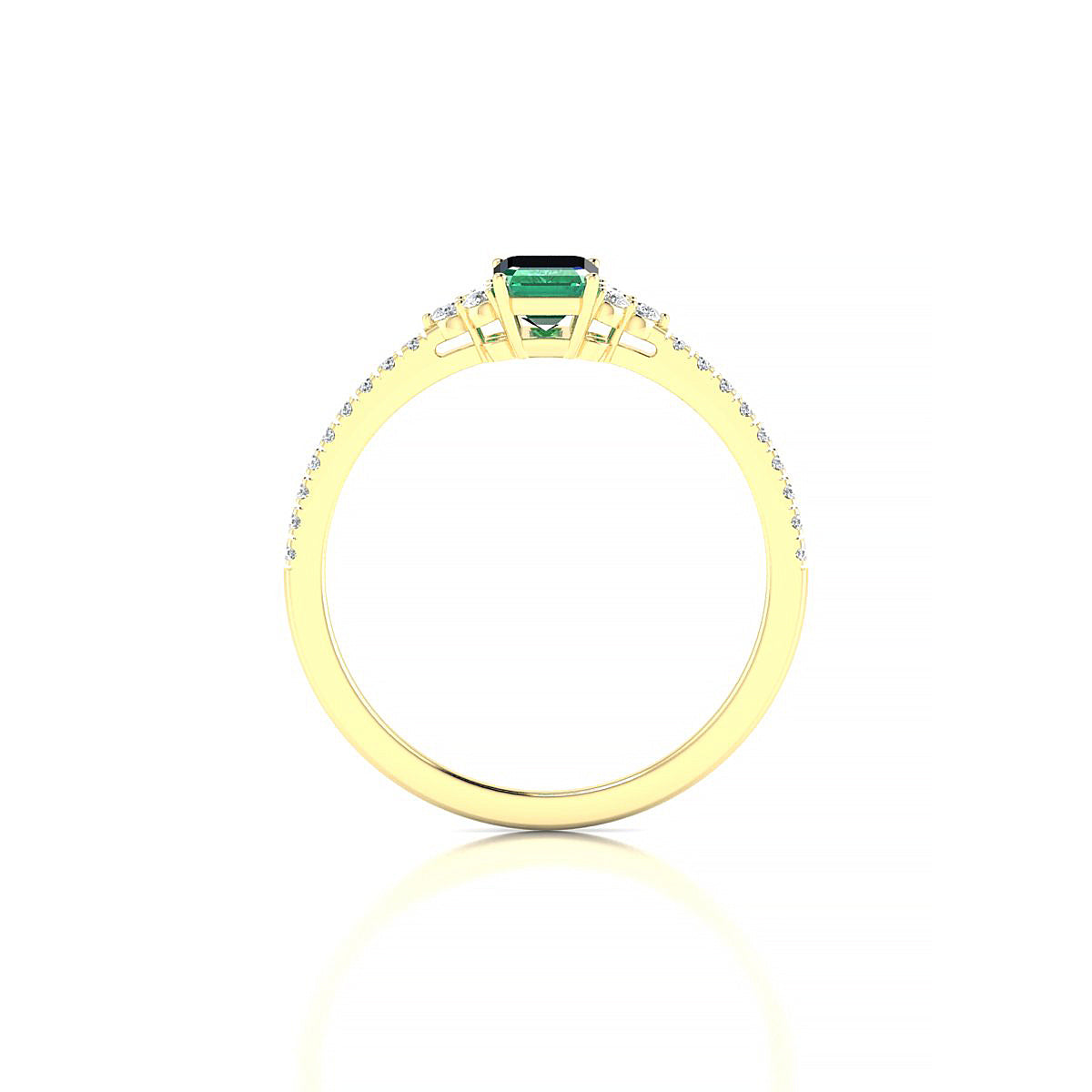 Reverie | 18k Yellow Gold 6 x 4 mm Emerald Emerald Ring