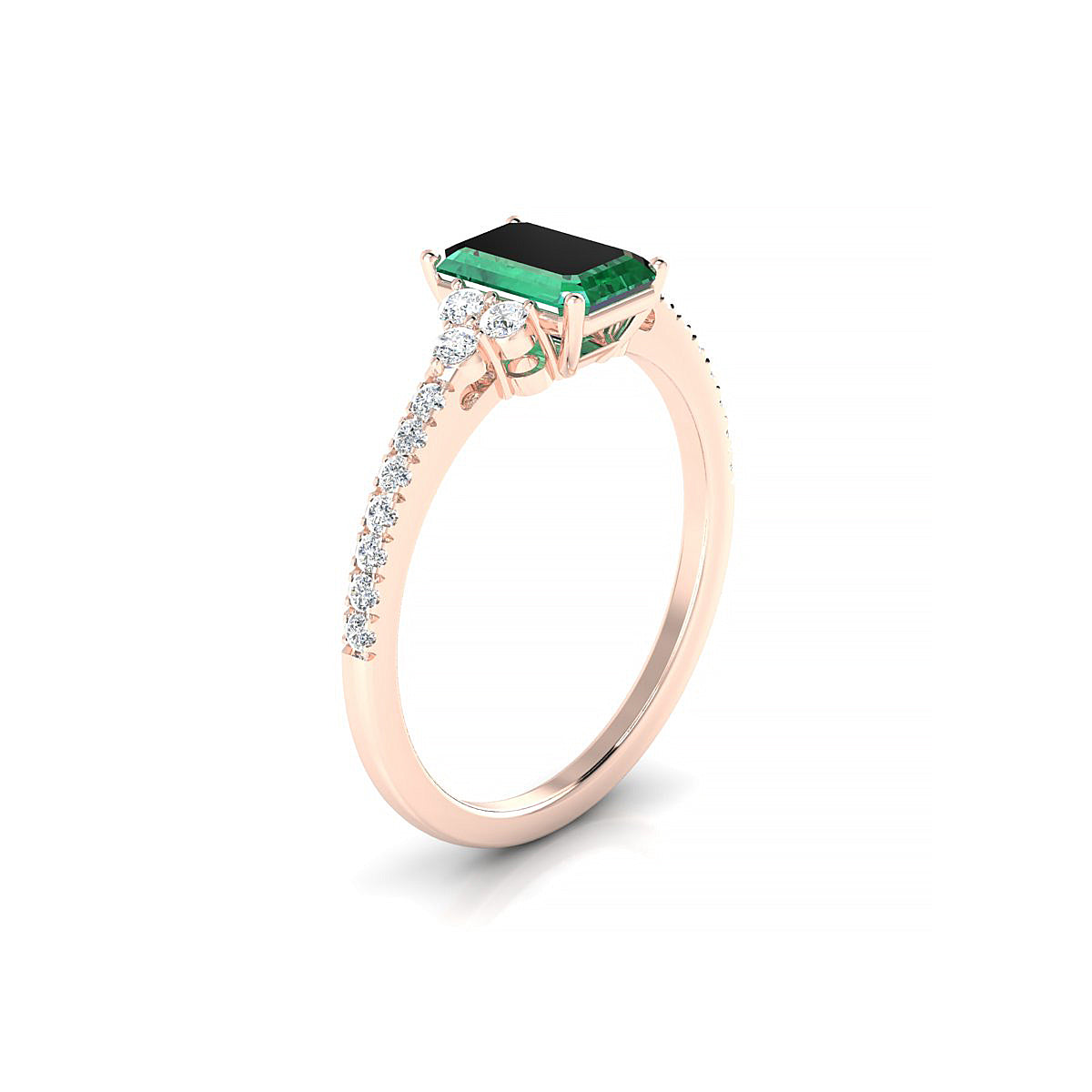 Reverie | 18k Rose Gold 7 x 5 mm Emerald Emerald Ring