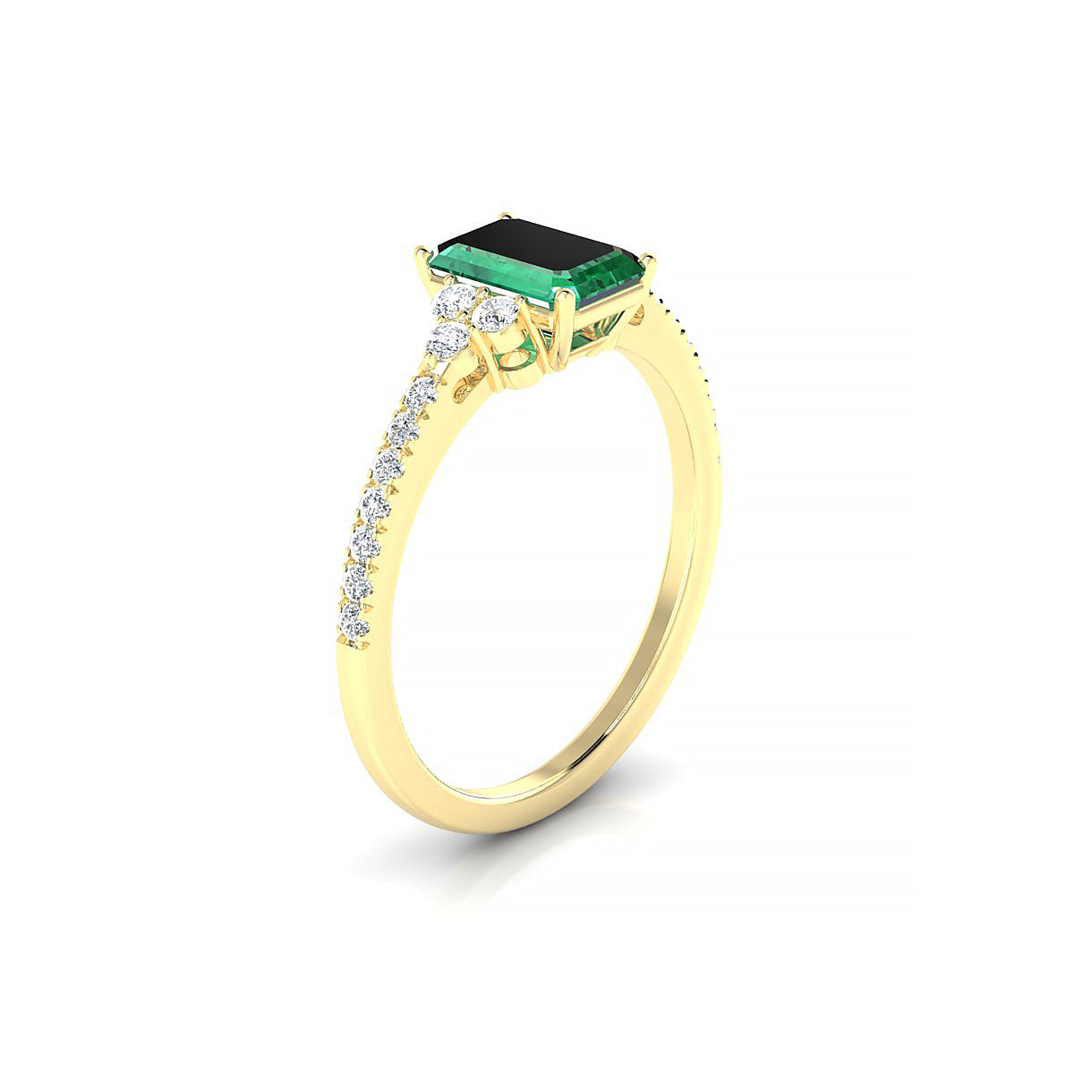 Reverie | 18k Yellow Gold 7 x 5 mm Emerald Emerald Ring