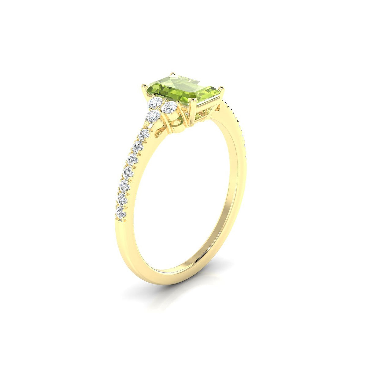 Reverie | 18k Yellow Gold 7 x 5 mm Emerald Peridot Ring