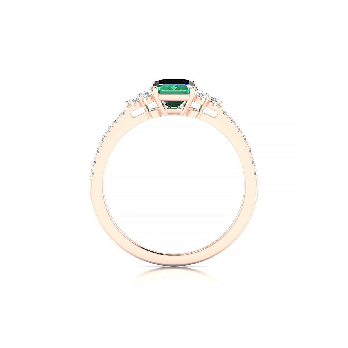 Reverie | 18k Rose Gold 7 x 5 mm Emerald Emerald Ring