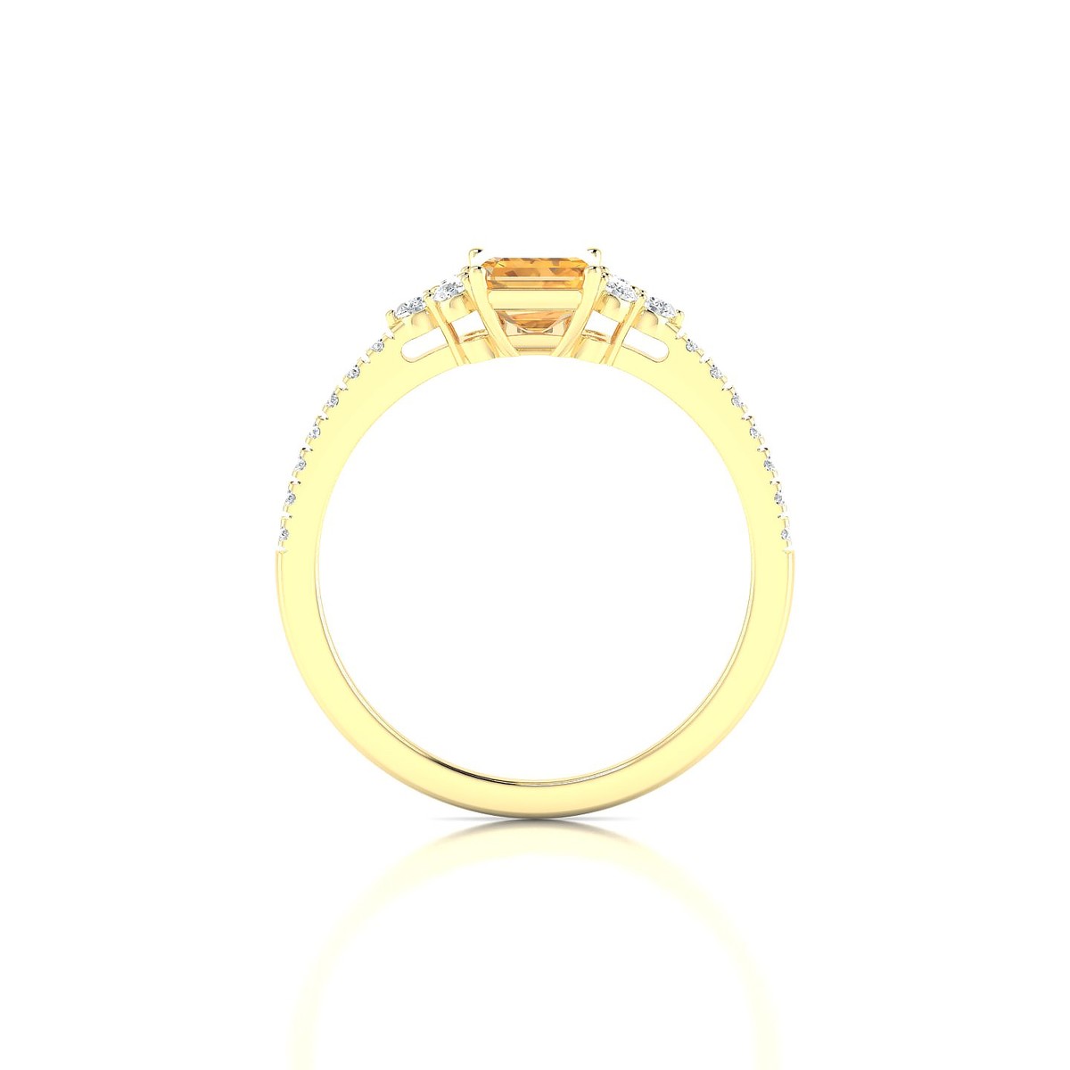 Reverie | 18k Yellow Gold 7 x 5 mm Emerald Citrine Ring
