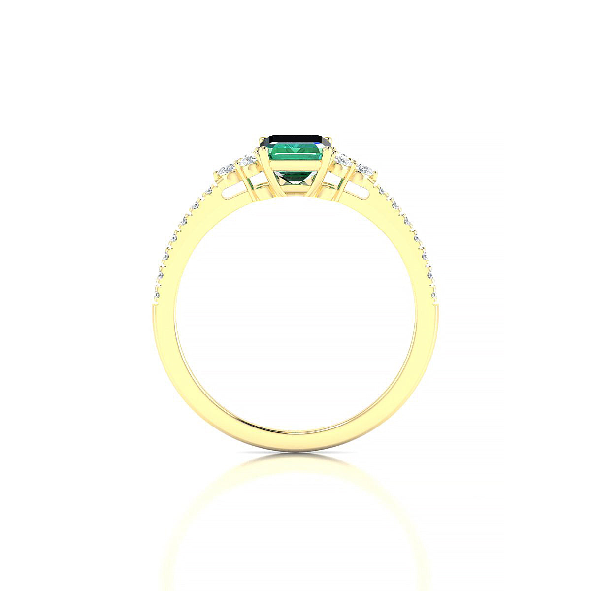 Reverie | 18k Yellow Gold 7 x 5 mm Emerald Emerald Ring