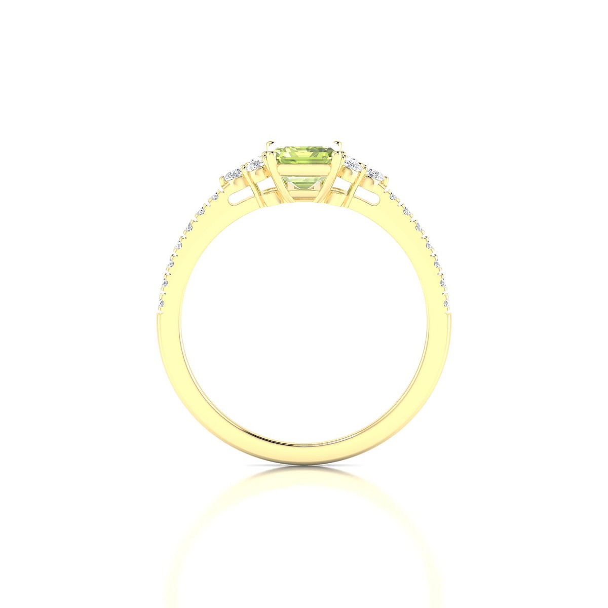 Reverie | 18k Yellow Gold 7 x 5 mm Emerald Peridot Ring