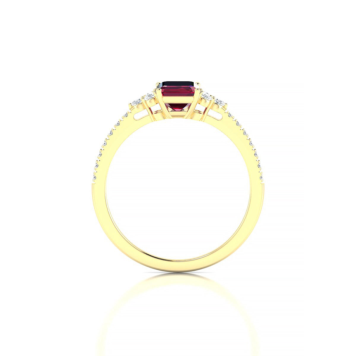 Reverie | 18k Yellow Gold 7 x 5 mm Emerald Ruby Ring