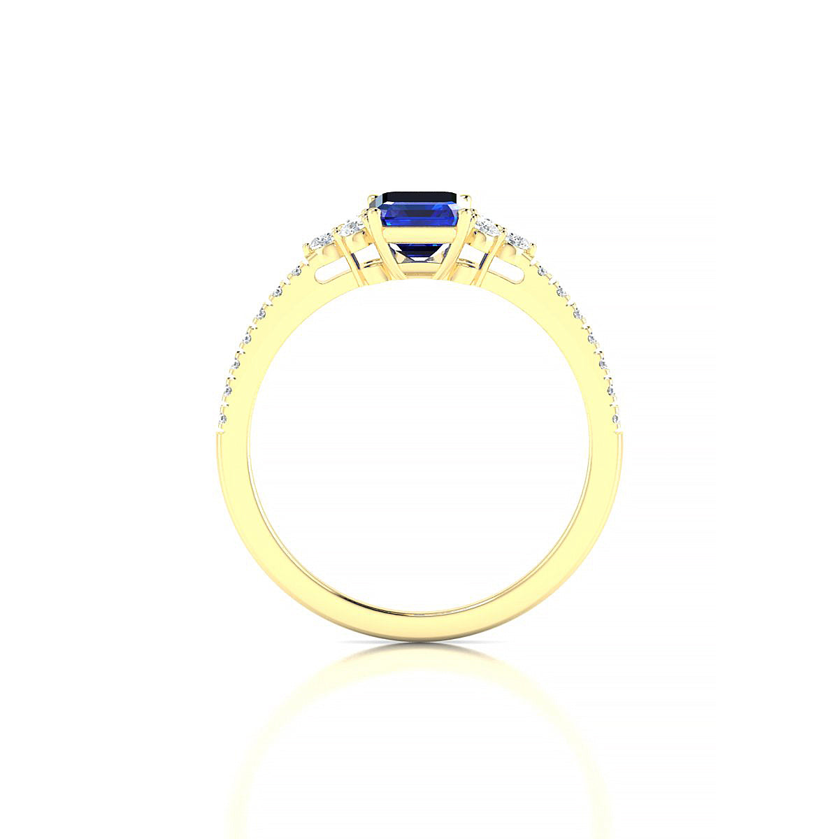 Reverie | 18k Yellow Gold 7 x 5 mm Emerald Sapphire Ring