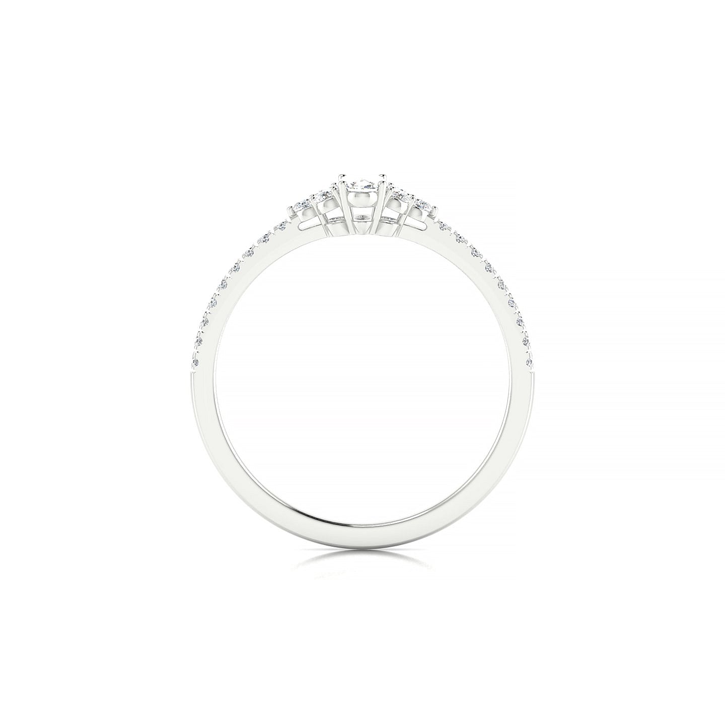 Reverie | 18k White Gold 5 x 3 mm Oval Diamond Ring
