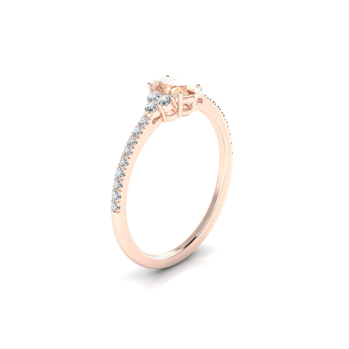 Reverie | 18k Rose Gold 6 x 4 mm Oval Morganite Ring